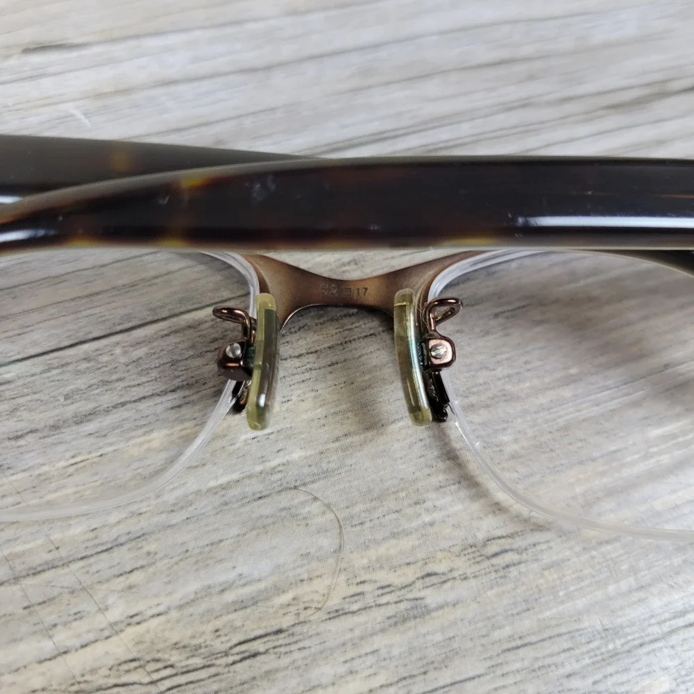 Coach Eyeglass Frames HC 5038 Montana 9076 Satin Brown Half Rim Womens 52-17-135